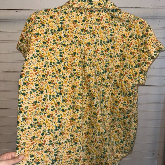 Small Wonderly yellow spotted colorful short-sleeve button down shirt - Picture 4 of 7